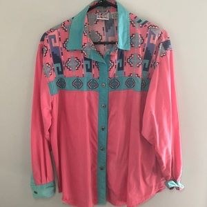 Vintage Aztec Nuovo 80s/90s Button Shirt